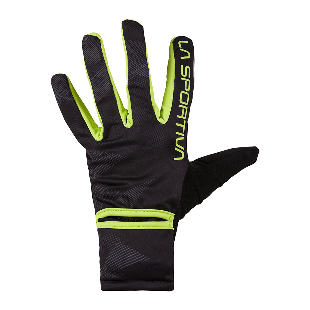 La Sportiva Trail Men's Gloves, Black/Lime Punch, Small