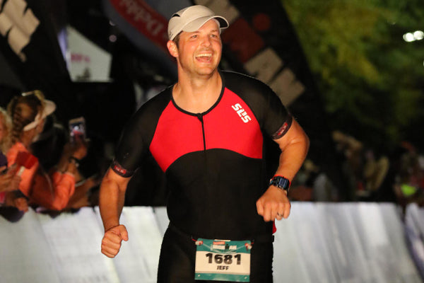 Jeff Beecham running in Ironman