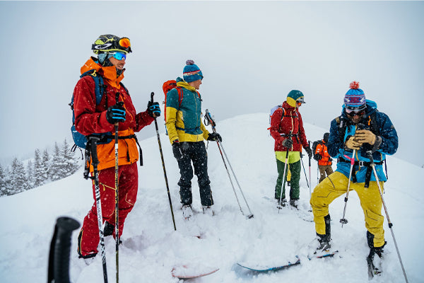 Davide and Crew getting ready to ski