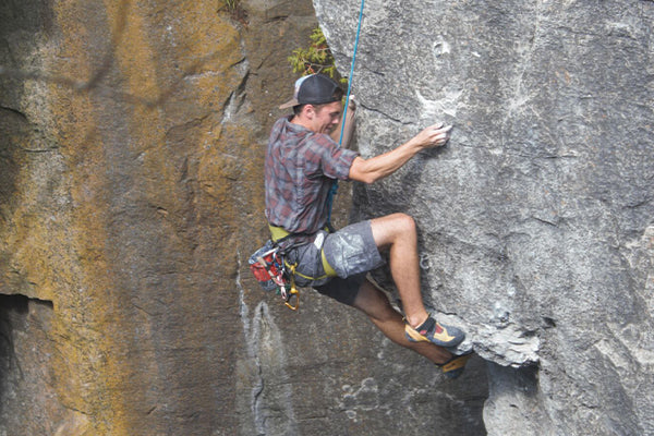 Matt Domm Climbing in the Skwama