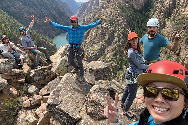 Angela and friends posing the Black Canyon