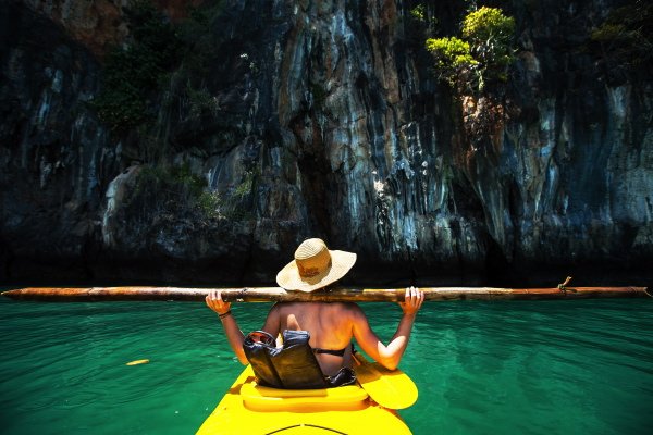 Abbey Smith in Kayak