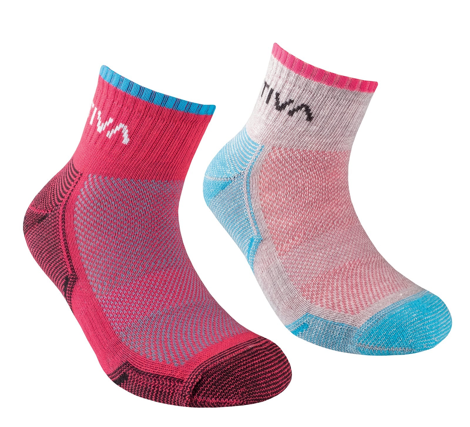 Kids Running Socks (2025) Malibu Blue/Hibiscus