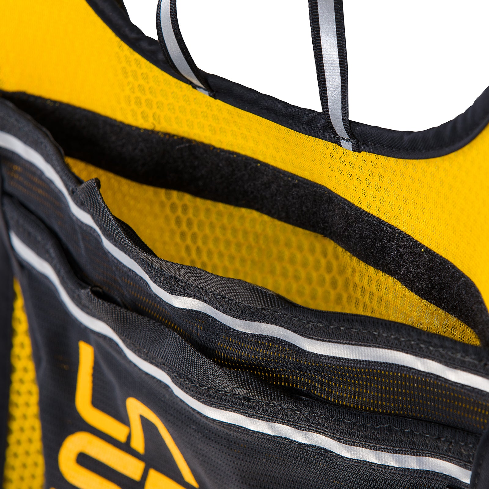 Gilet de course Noir/Jaune Alt View #3
