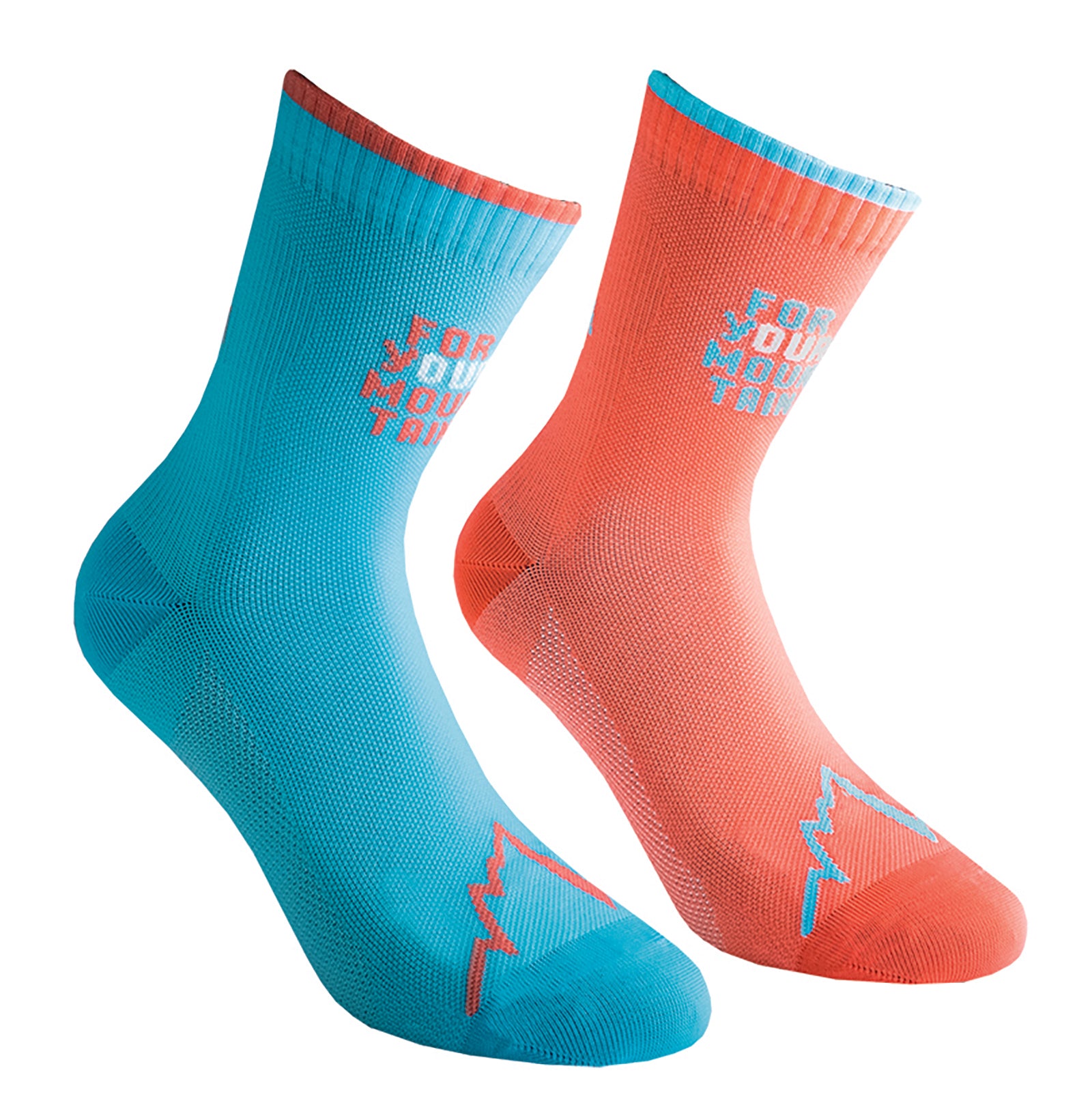 For Your Mountain Socks Hibiscus/Malibu Blue