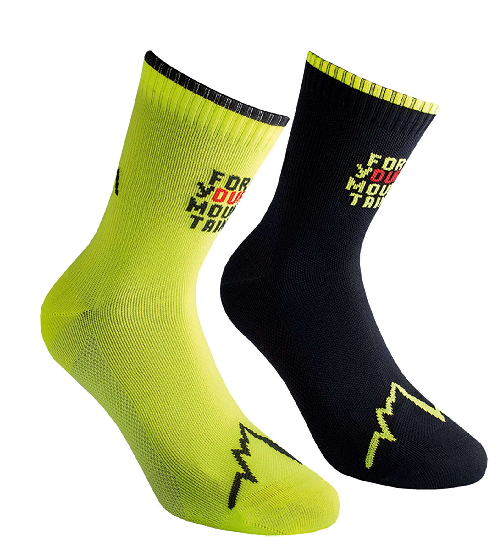 For Your Mountain Socks Black/Neon
