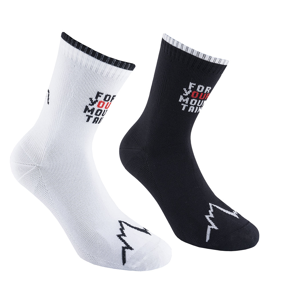 For Your Mountain Socks Black/White