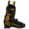 La Sportiva Skorpius CR II est une chaussure de randonnée noire et jaune avec une fermeture à cadran, des sangles réglables, une coque renforcée en carbone et un haut manchon. Elle est parfaite pour le ski alpinisme ou le ski de randonnée.