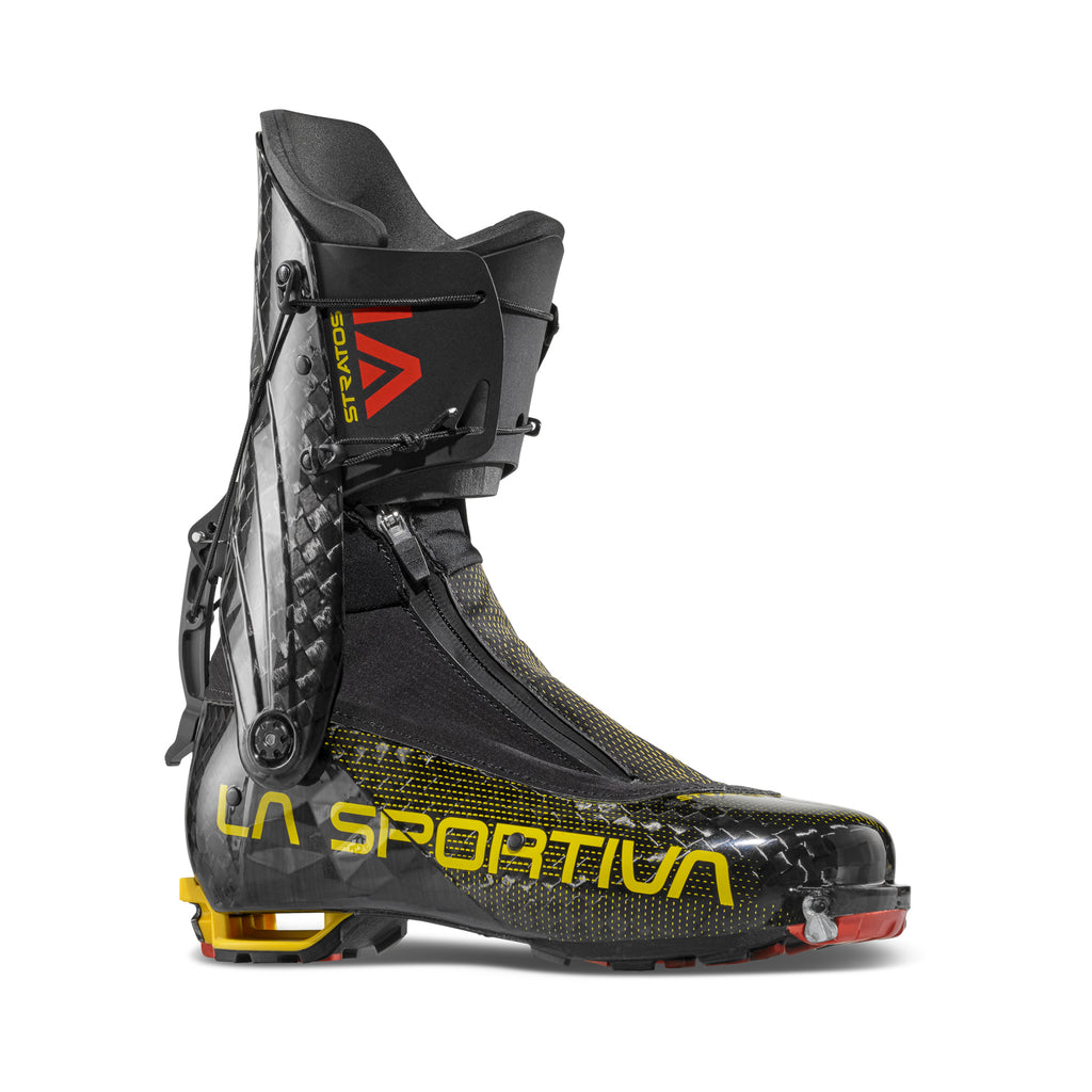 La Sportiva Stratos VI Ski Boots, Carbon/Yellow, 27.5
