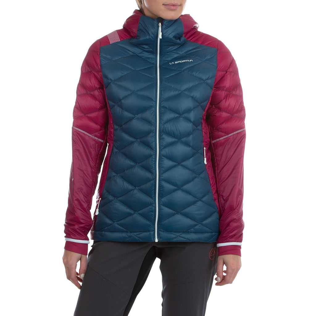 Aiguille Down Jacket Women's Storm Blue/Red Plum Alt View #1
