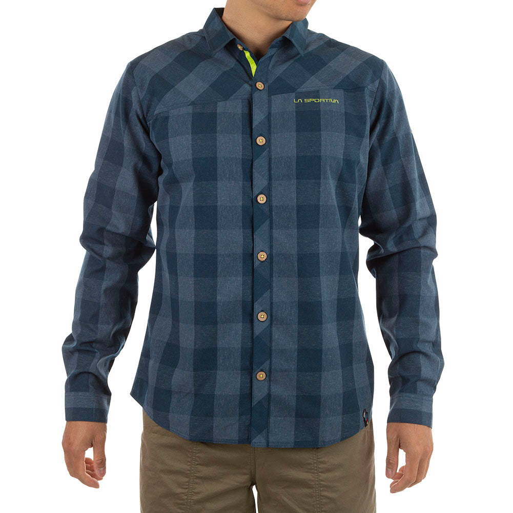Andes Long Sleeve Shirt Men's Storm Blue/Lime Punch