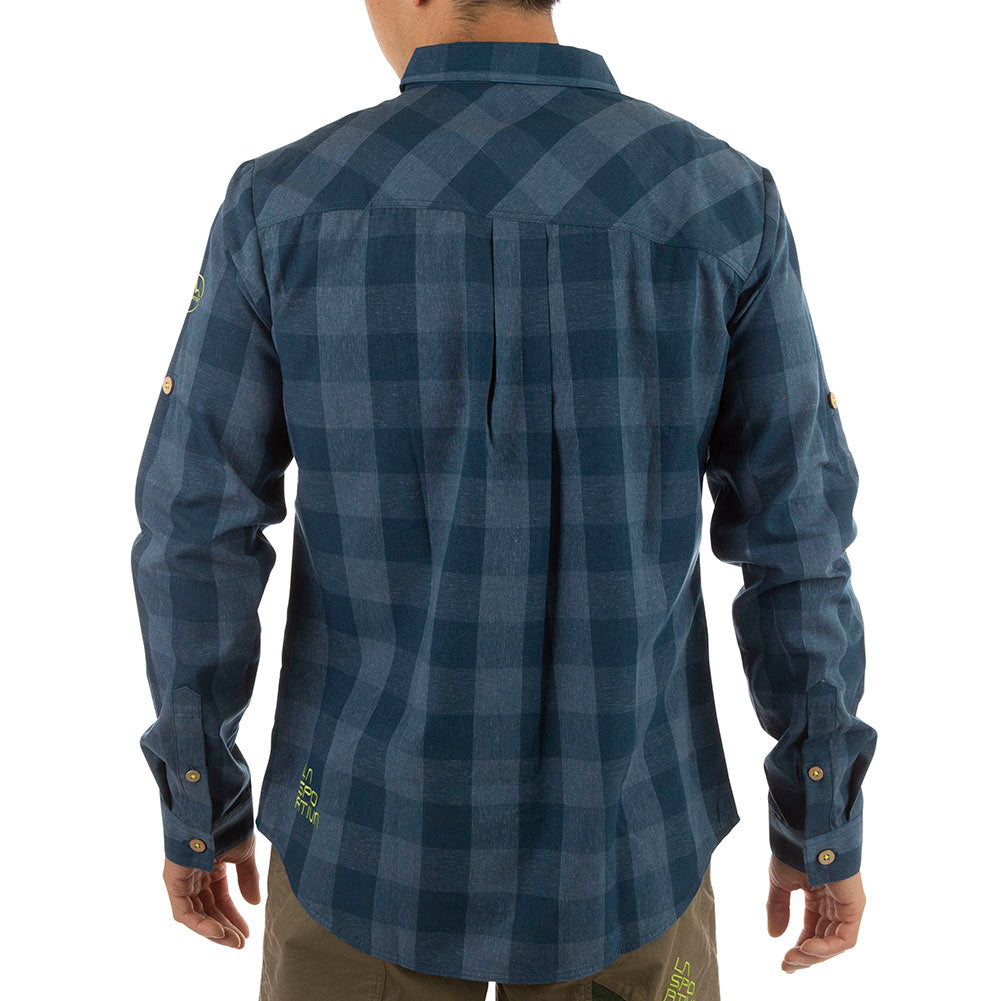 Chemise à manches longues Andes pour homme Storm Blue/Lime Punch Alt View #2

