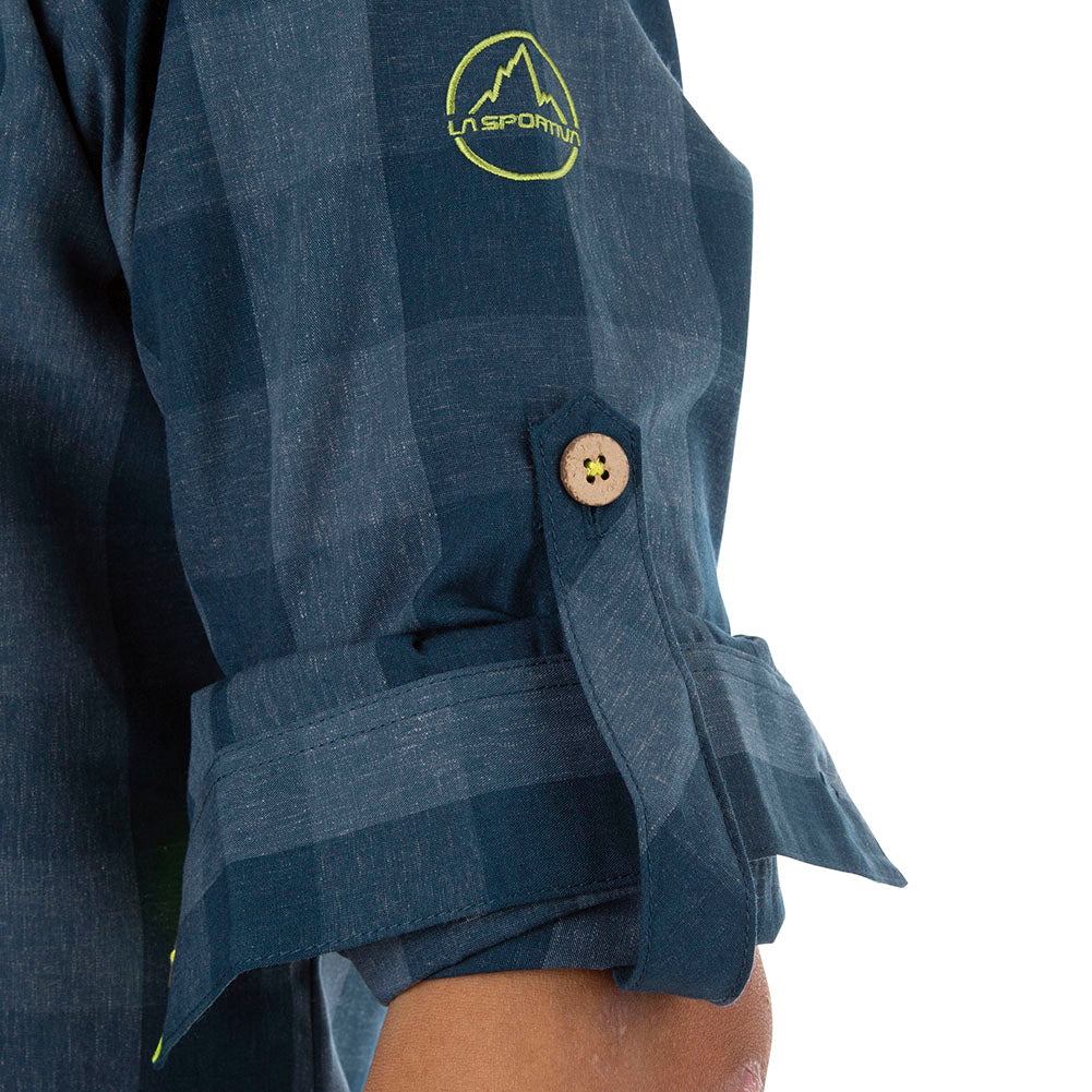 Chemise à manches longues Andes pour homme Storm Blue/Lime Punch Alt View #3
