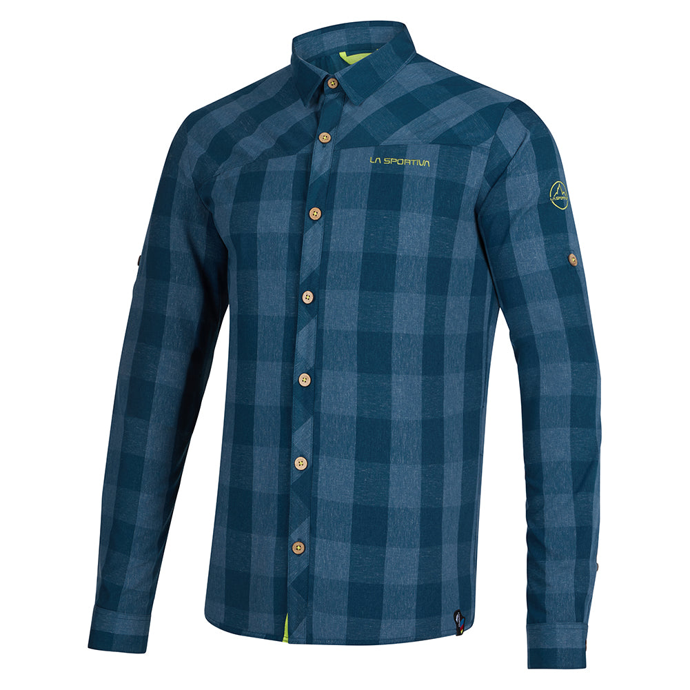 Chemise à manches longues Andes pour homme Storm Blue/Lime Punch Alt View #4
