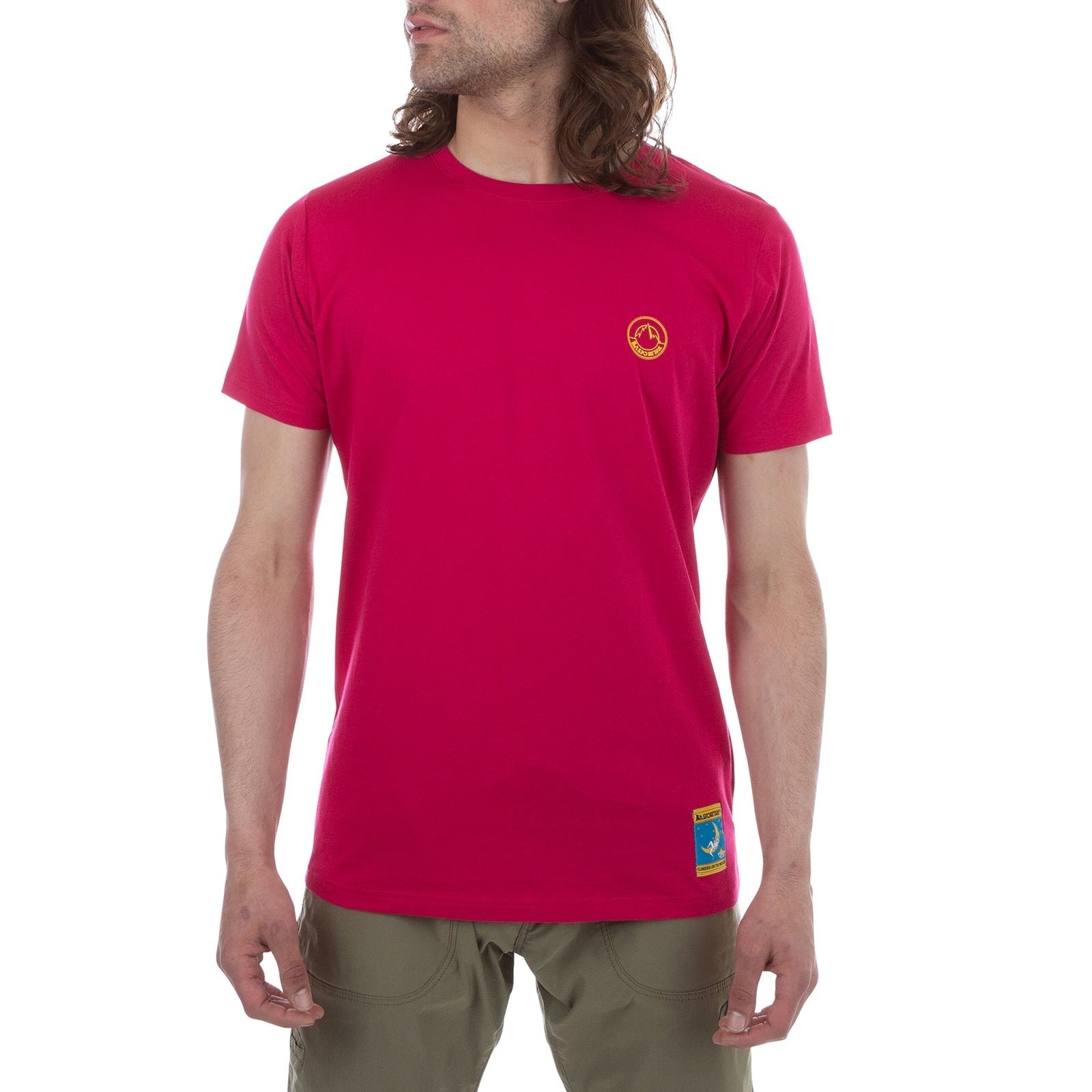 Climbing On The Moon T-Shirt Men's (2025) Fucsia/Giallo