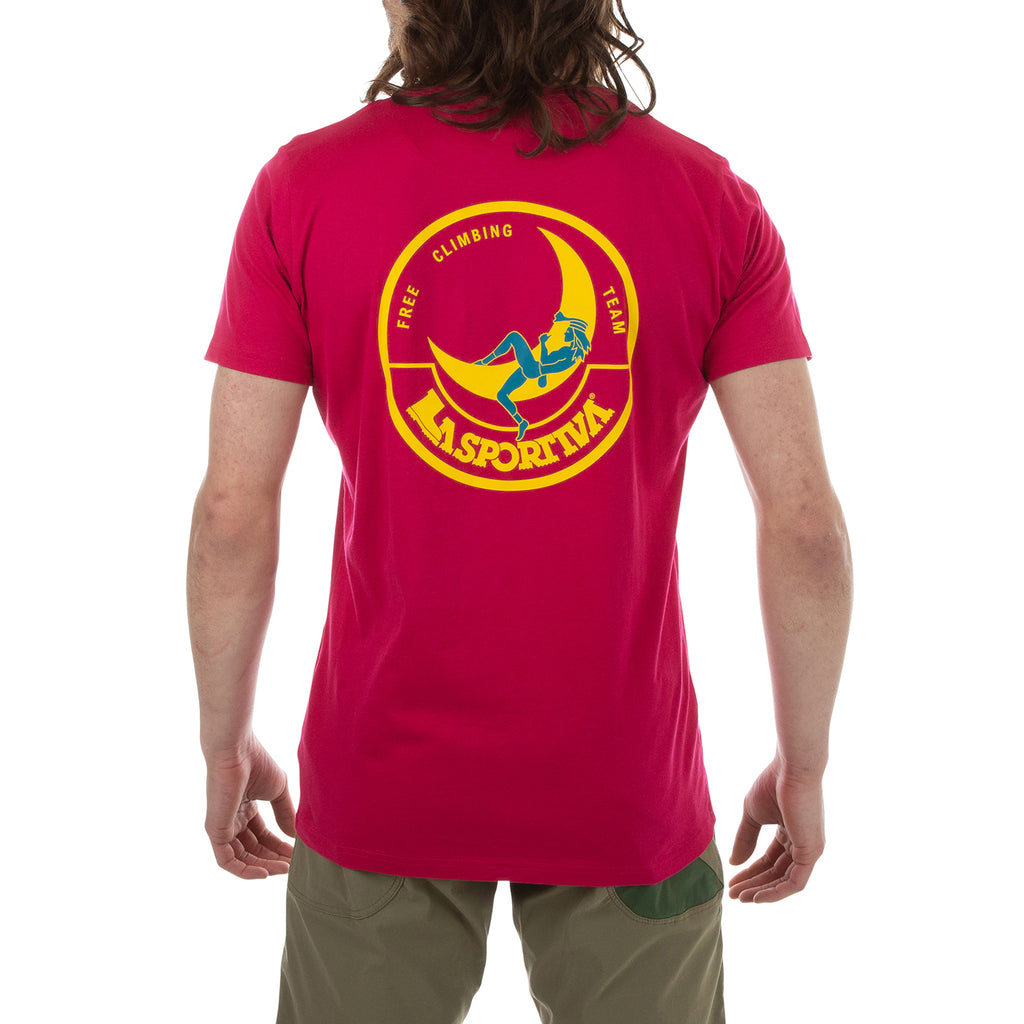 Climbing On The Moon T-Shirt Men's (2025) Fucsia/Giallo Alt View #2
