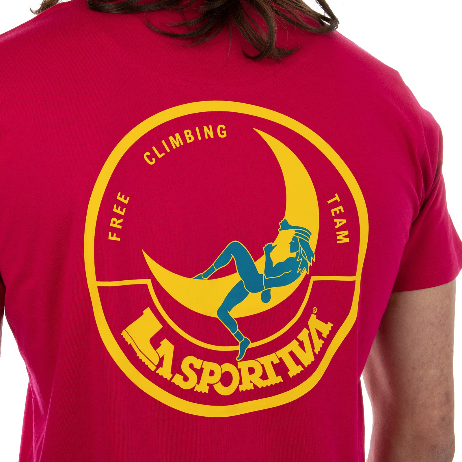 Climbing On The Moon T-Shirt Men's (2025) Fucsia/Giallo Alt View #6
