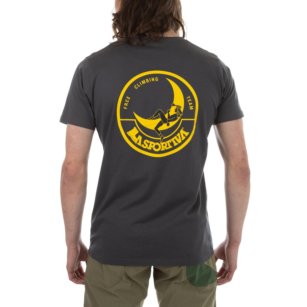 Climbing On The Moon T-Shirt Men's (2025) Carbon/Giallo Alt View #2
