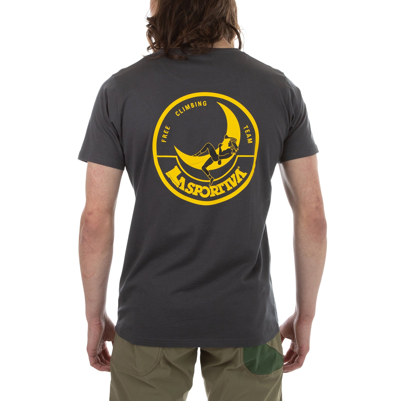 Climbing On The Moon T-Shirt Men's (2025) Carbon/Giallo Alt View #2
