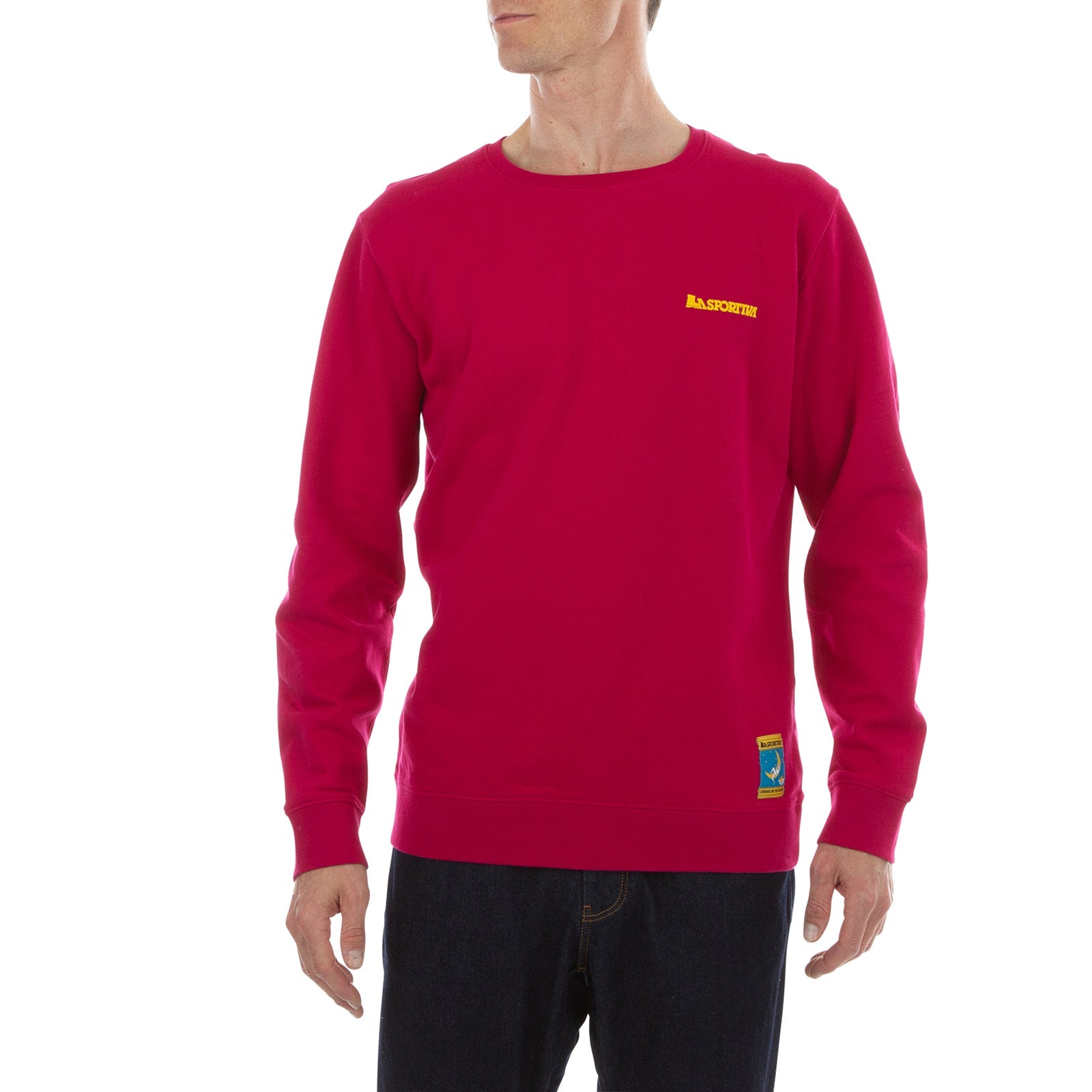 Climbing On The Moon Sweatshirt Men's (2025) Fucsia/Giallo