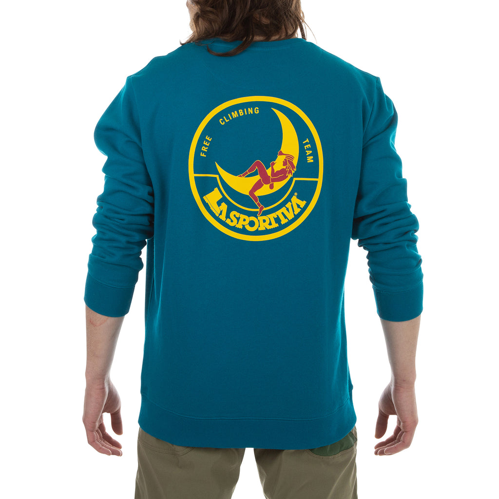 Climbing On The Moon Sweatshirt Men's (2025) Turchese/Giallo Alt View #2
