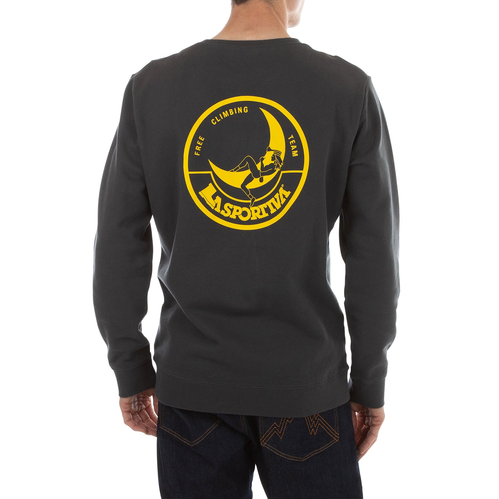 Climbing On The Moon Sweatshirt Men's (2025) Carbon/Giallo Alt View #2
