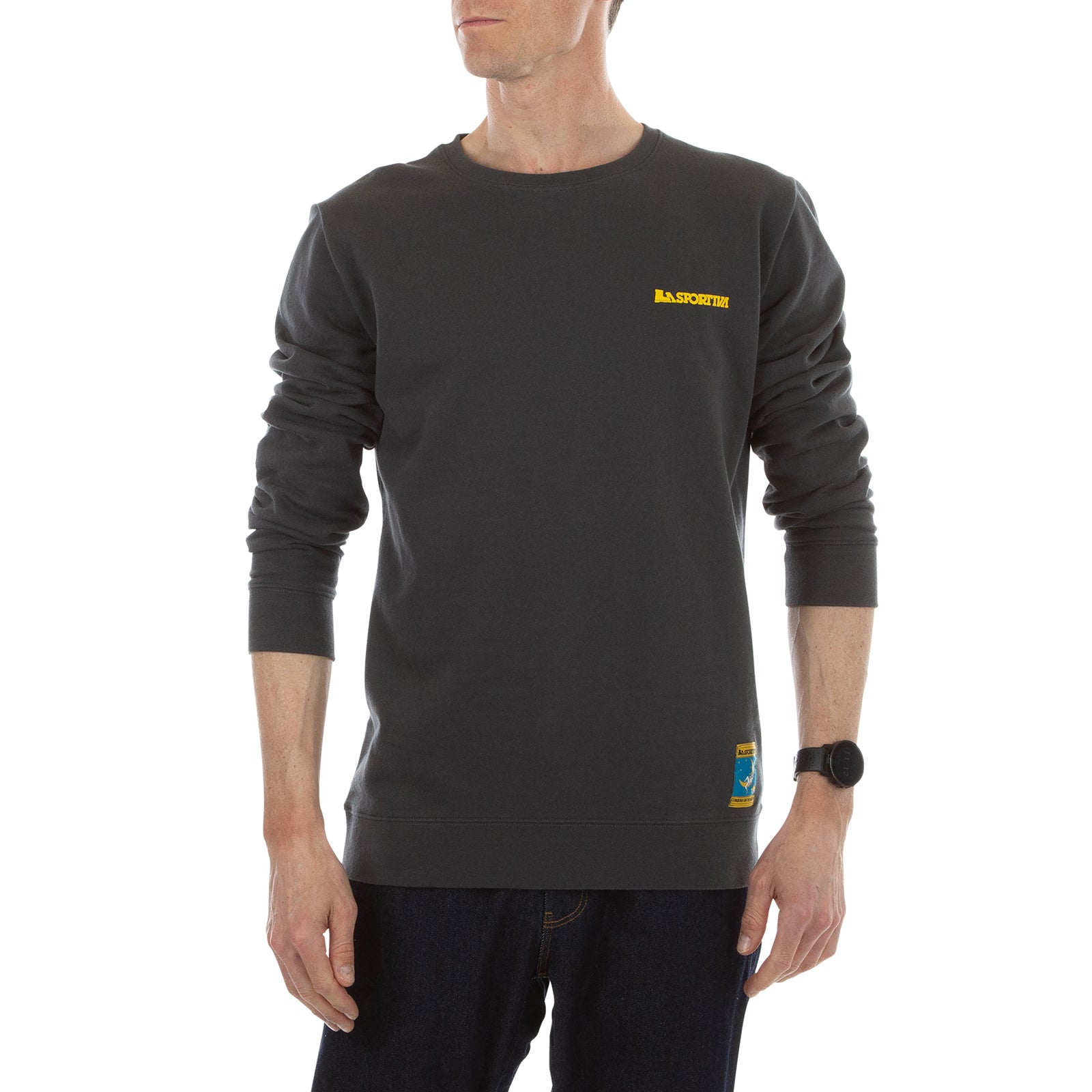Climbing On The Moon Sweatshirt Men's (2025) Carbon/Giallo Alt View #3
