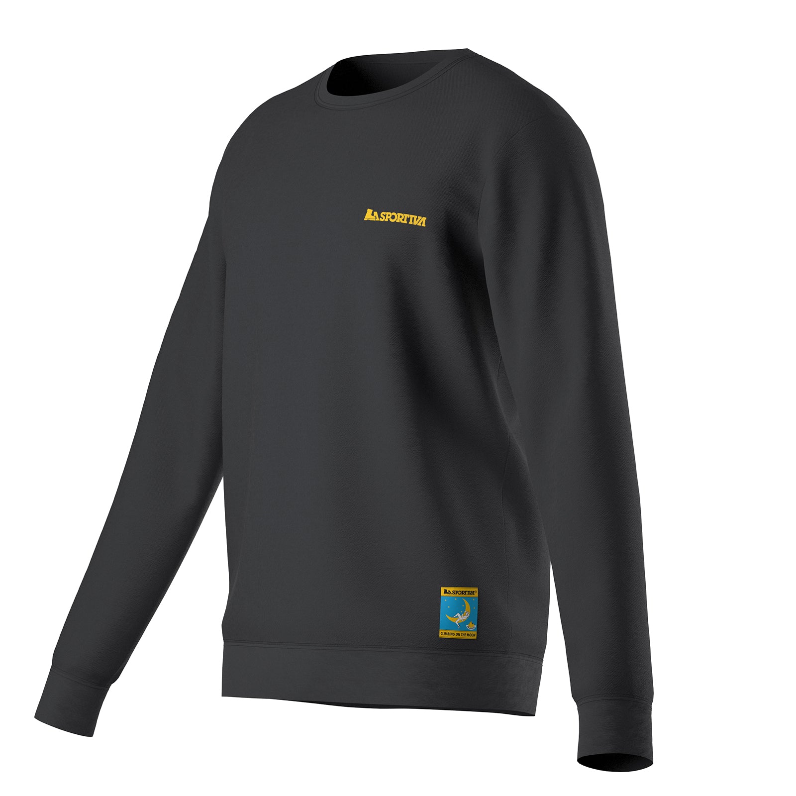 Climbing On The Moon Sweatshirt Men's (2025) Carbon/Giallo Alt View #5
