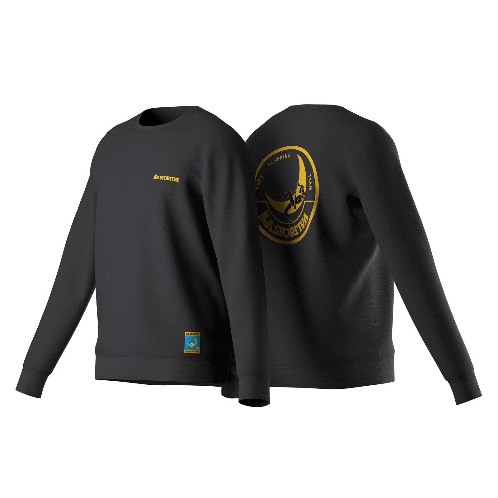 Climbing On The Moon Sweatshirt Men's (2025) Carbon/Giallo Alt View #7
