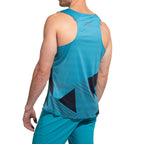 Débardeur Comp pour homme Tropic Blue/Deep Sea Alt View #2