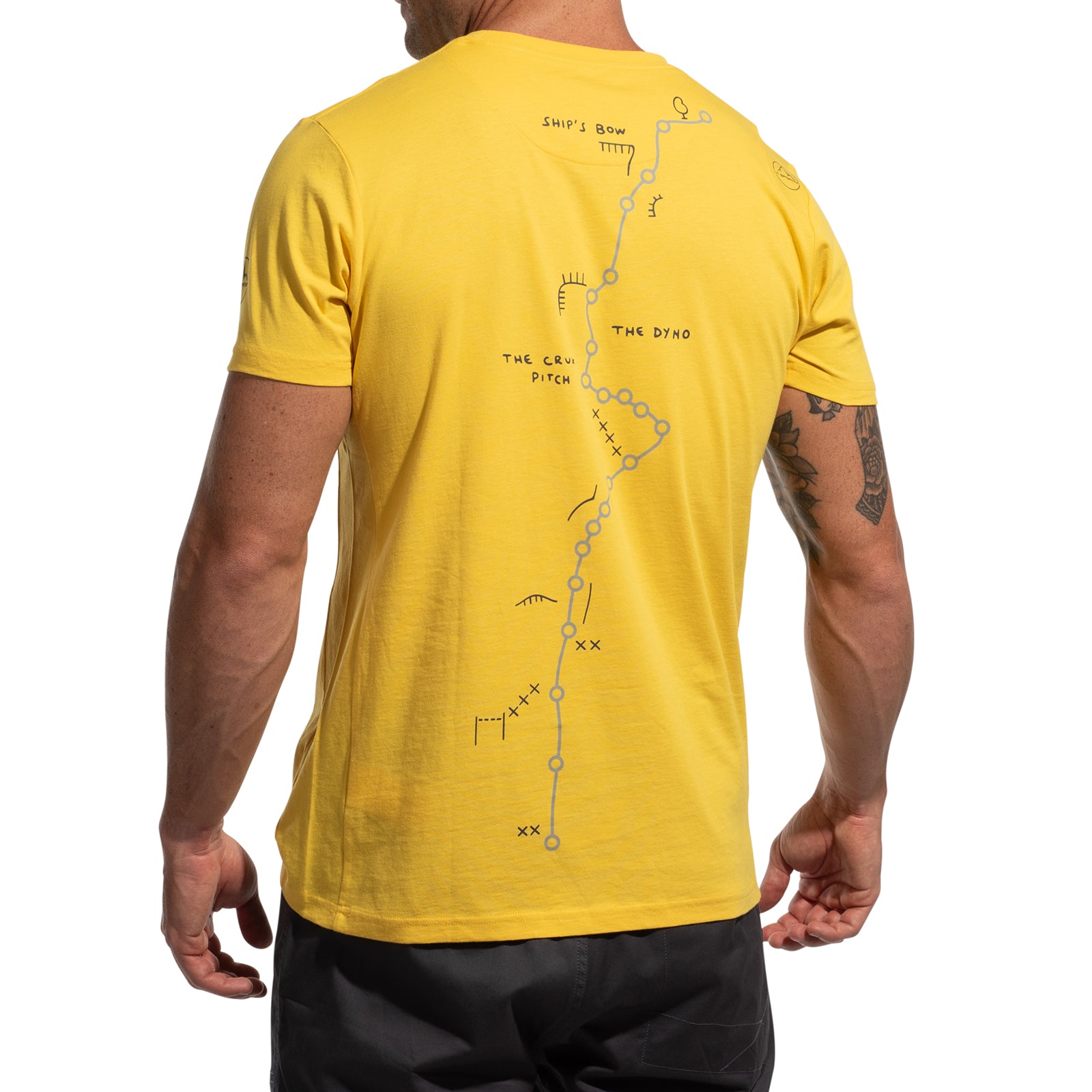 T-shirt Dawn Wall pour homme Jaune Alt View #2
