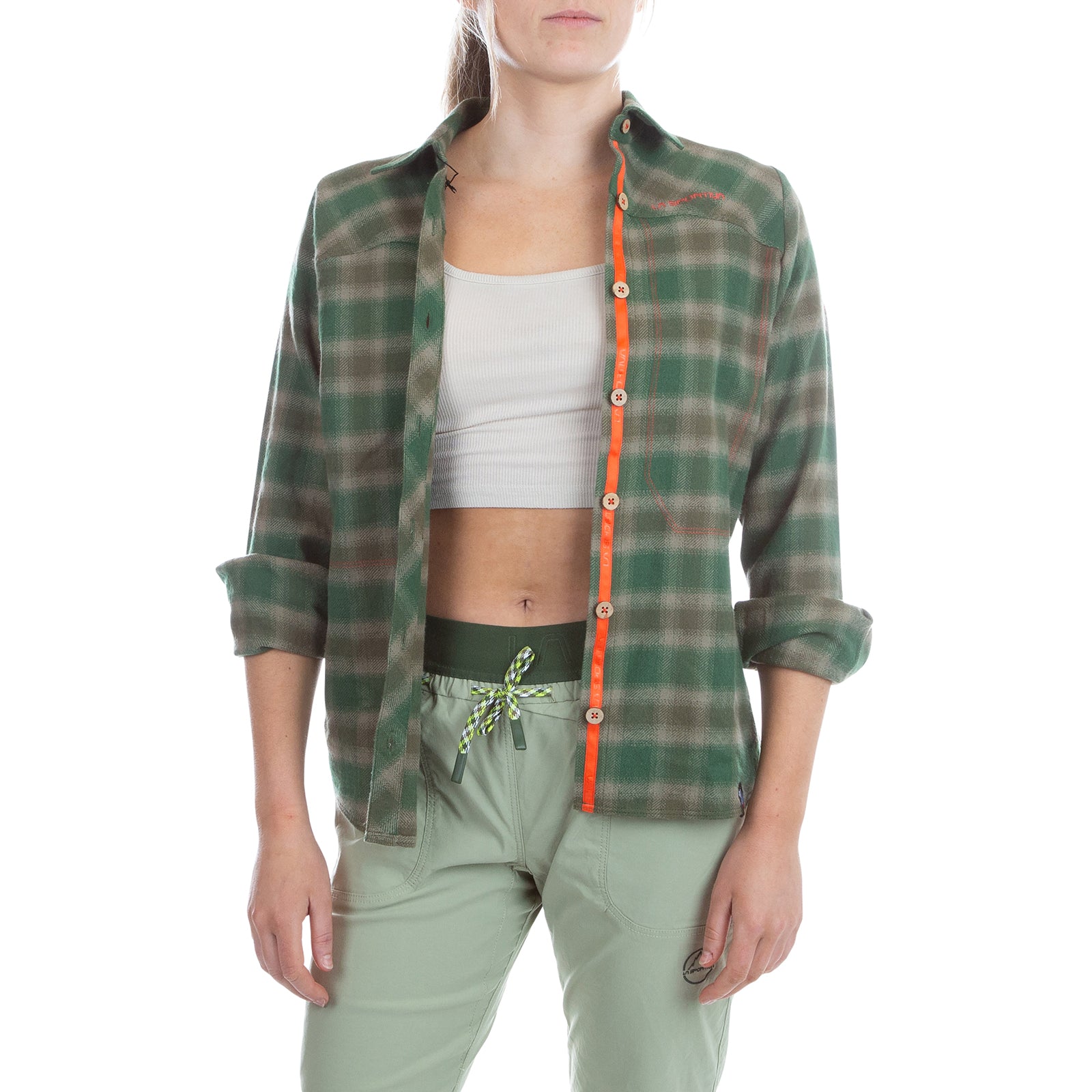 Chemise à carreaux Rambler pour femme (2024) Forest/Cherry Tomato Alt View #3
