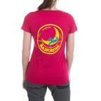 Climbing On The Moon T-Shirt Women's (2025) Fucsia/Giallo Alt View #2