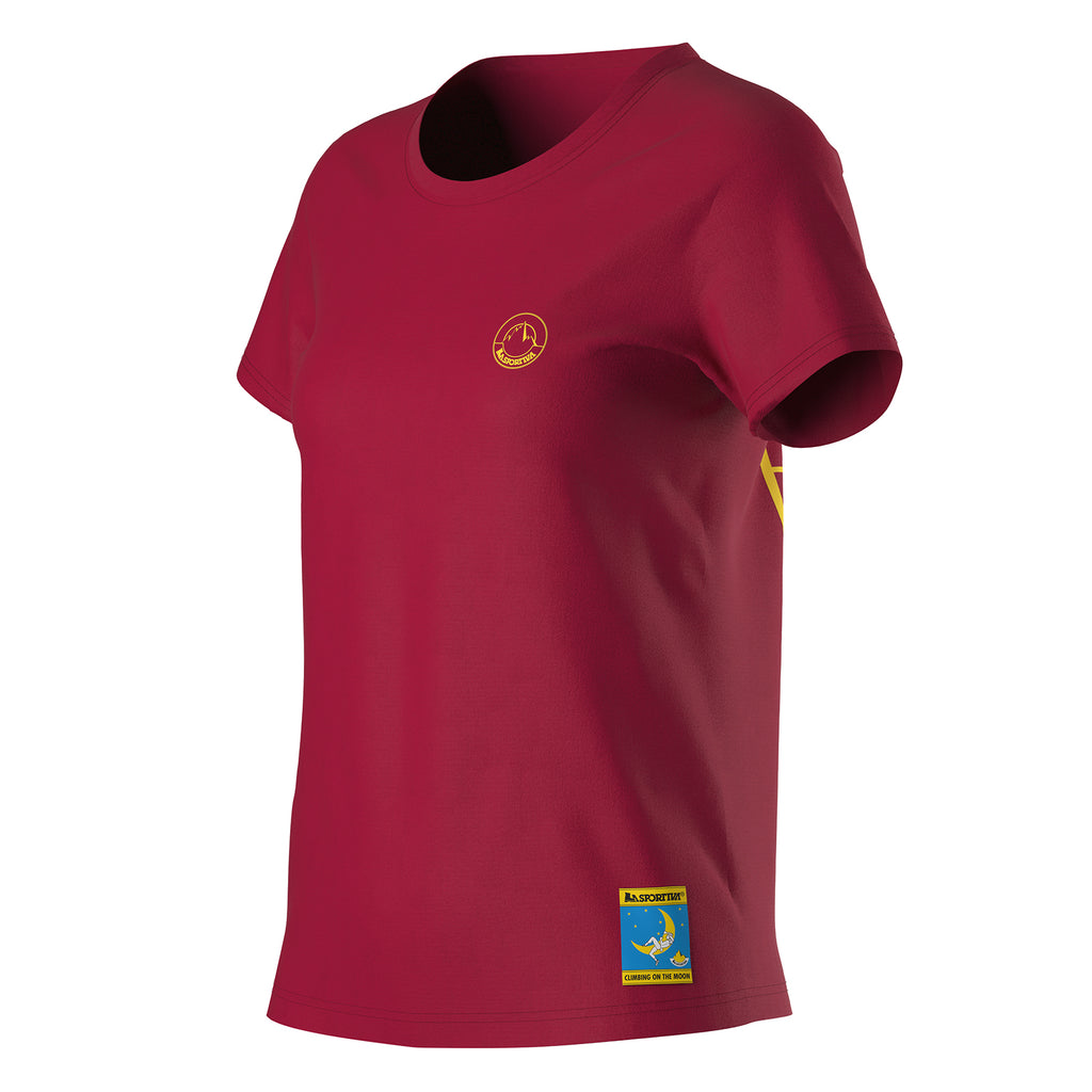 Climbing On The Moon T-Shirt Women's (2025) Fucsia/Giallo Alt View #3
