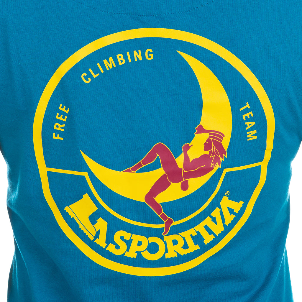 T-shirt d'escalade femme "Sur la lune" (2025) Turquese/Giallo Alt View #3
