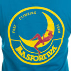 T-shirt d'escalade femme "Sur la lune" (2025) Turquese/Giallo Alt View #3