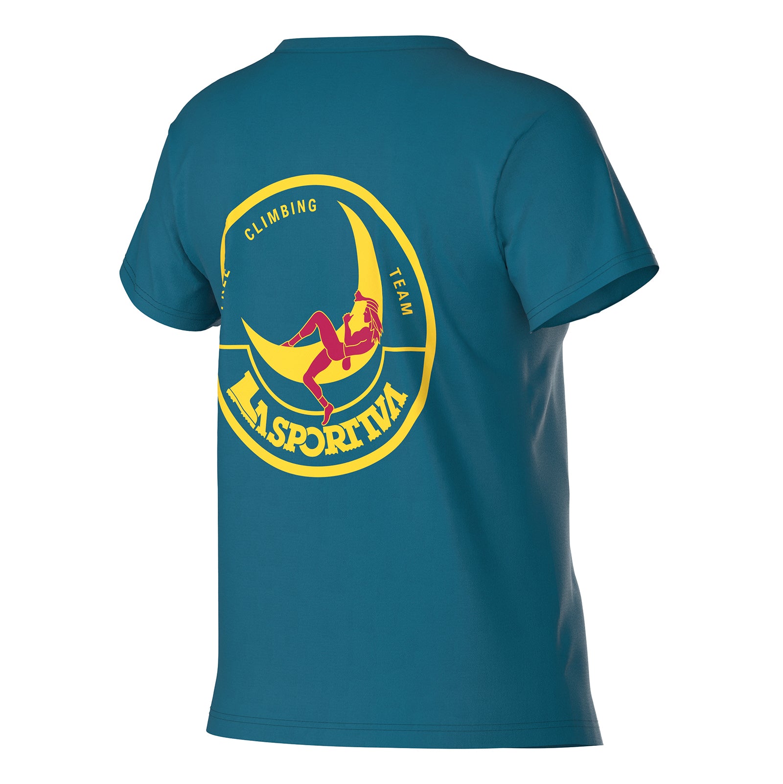 T-shirt d'escalade femme "Sur la lune" (2025) Turquese/Giallo Alt View #5
