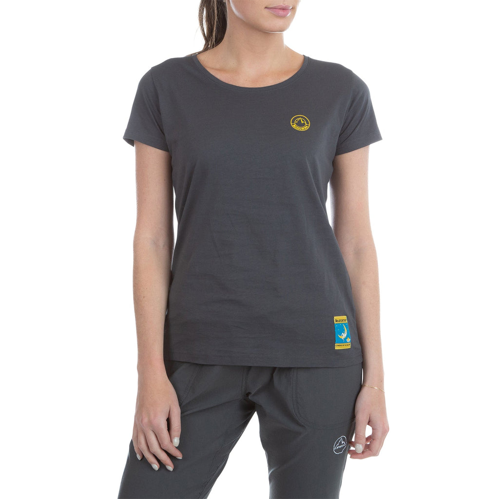 T-shirt d'escalade femme "Sur la lune" (2025) Carbone/Giallo Alt View #1
