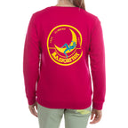 Sweat-shirt Femme "Escalade sur la Lune" (2025) Fucsia/Giallo Alt View #2