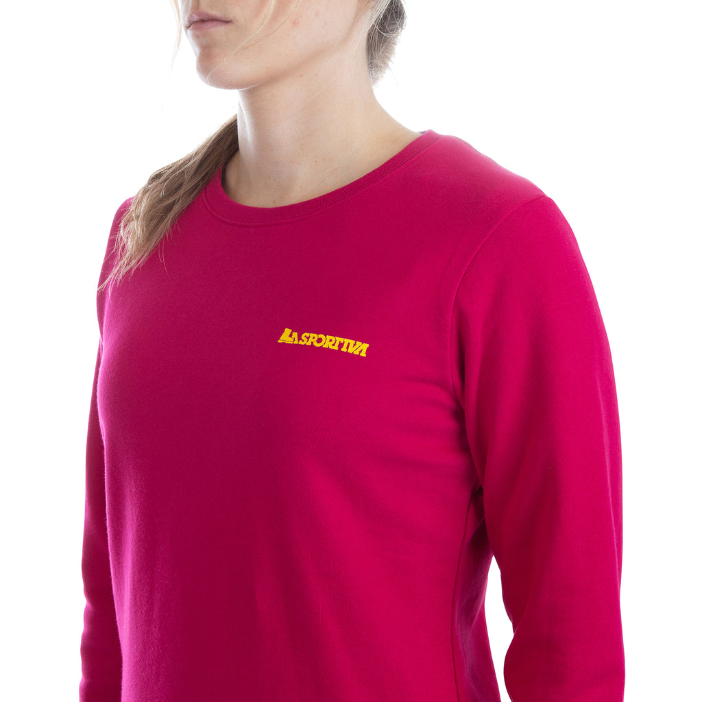 Sweat-shirt Femme "Escalade sur la Lune" (2025) Fucsia/Giallo Alt View #3
