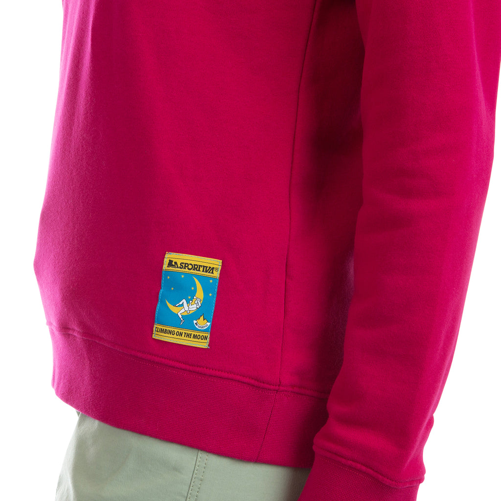 Sweat-shirt Femme "Escalade sur la Lune" (2025) Fucsia/Giallo Alt View #4
