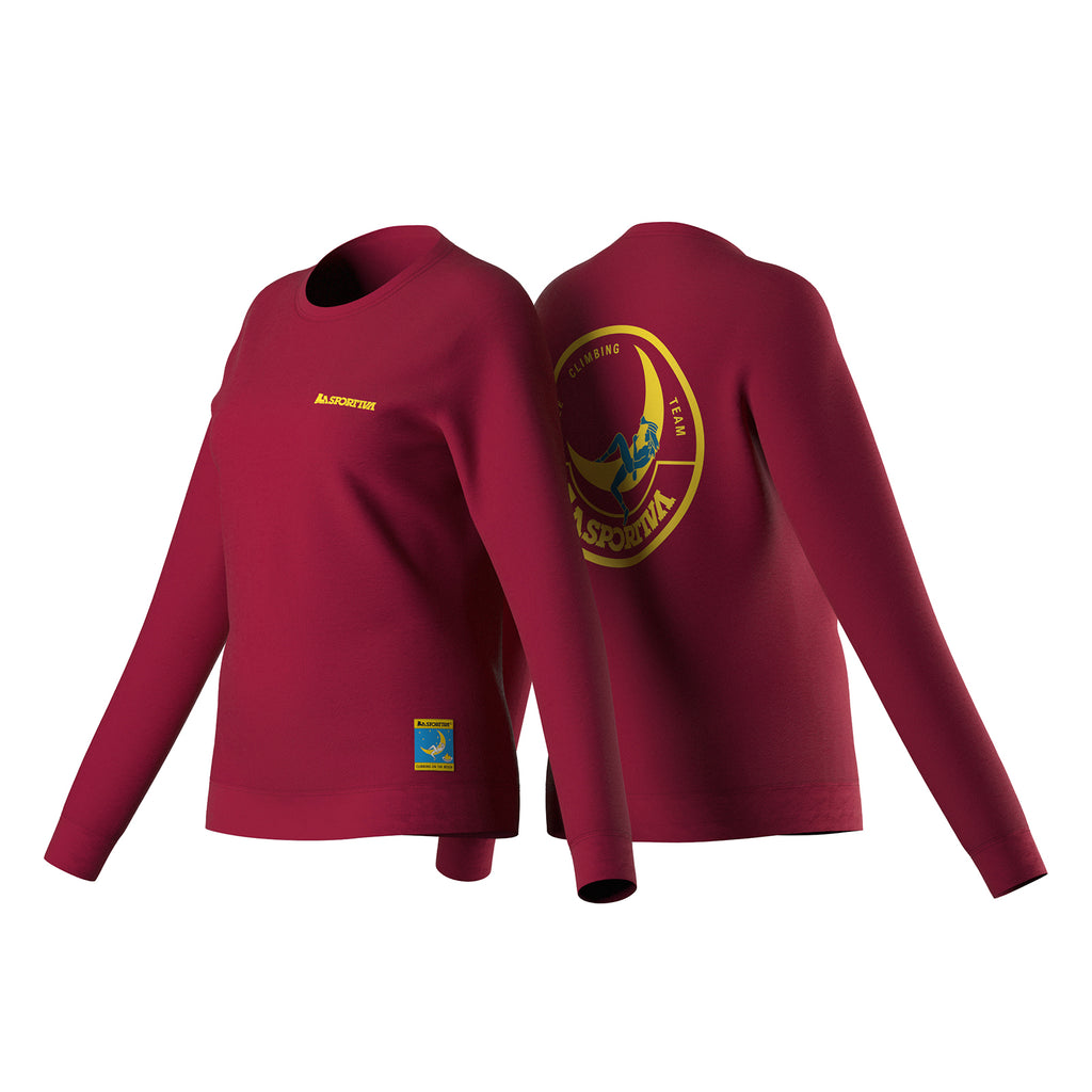 Sweat-shirt Femme "Escalade sur la Lune" (2025) Fucsia/Giallo Alt View #5
