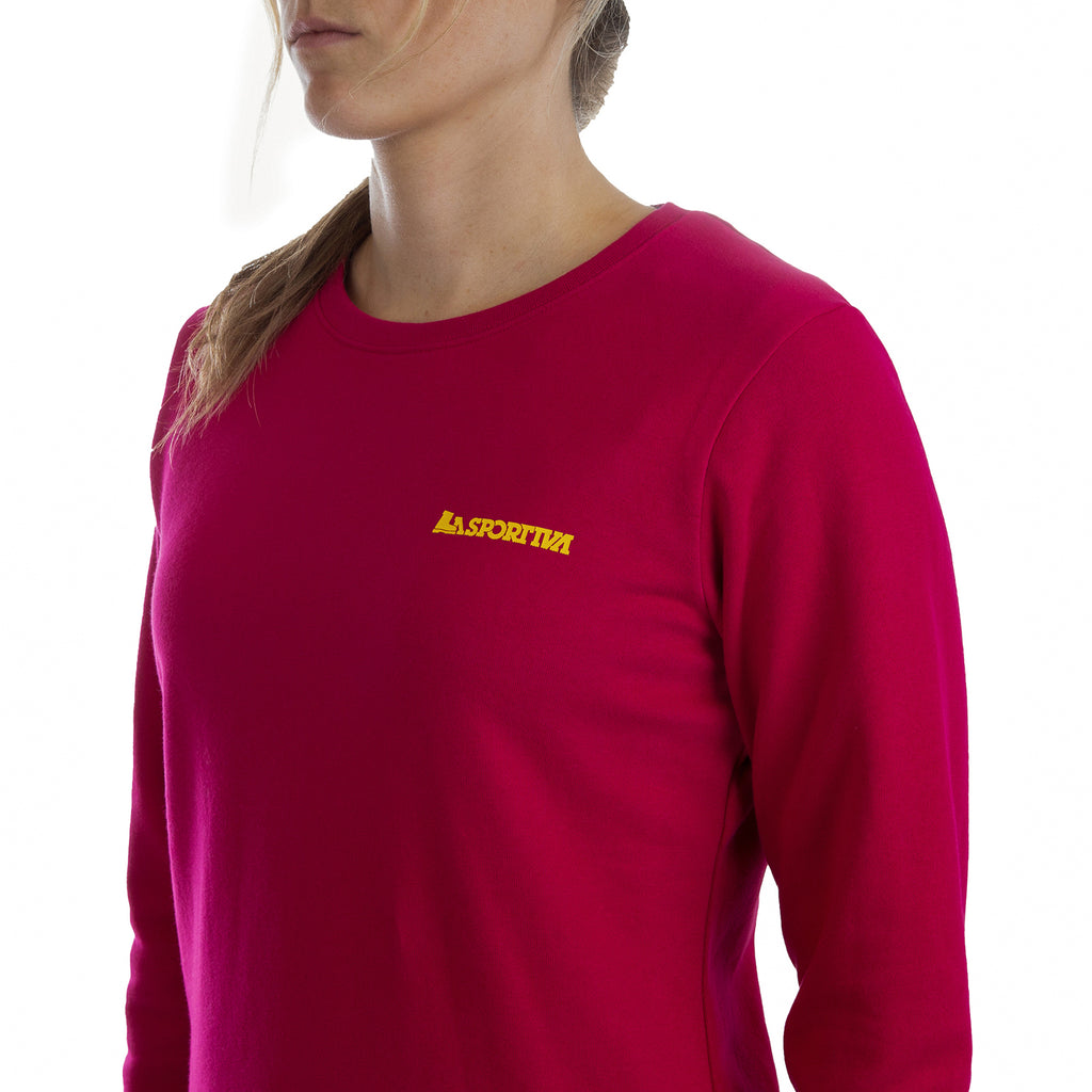 Sweat-shirt Femme "Escalade sur la Lune" (2025) Fucsia/Giallo Alt View #6
