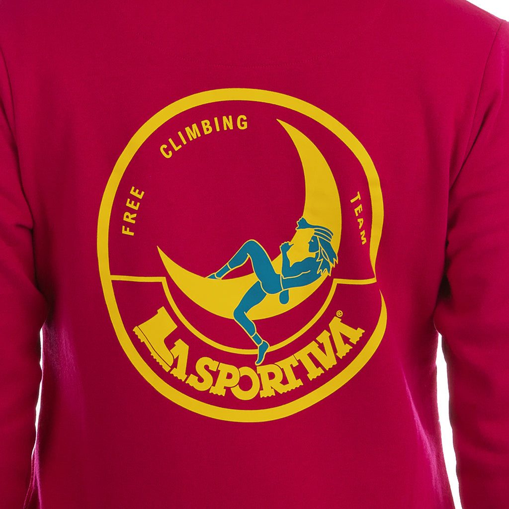 Sweat-shirt Femme "Escalade sur la Lune" (2025) Fucsia/Giallo Alt View #7
