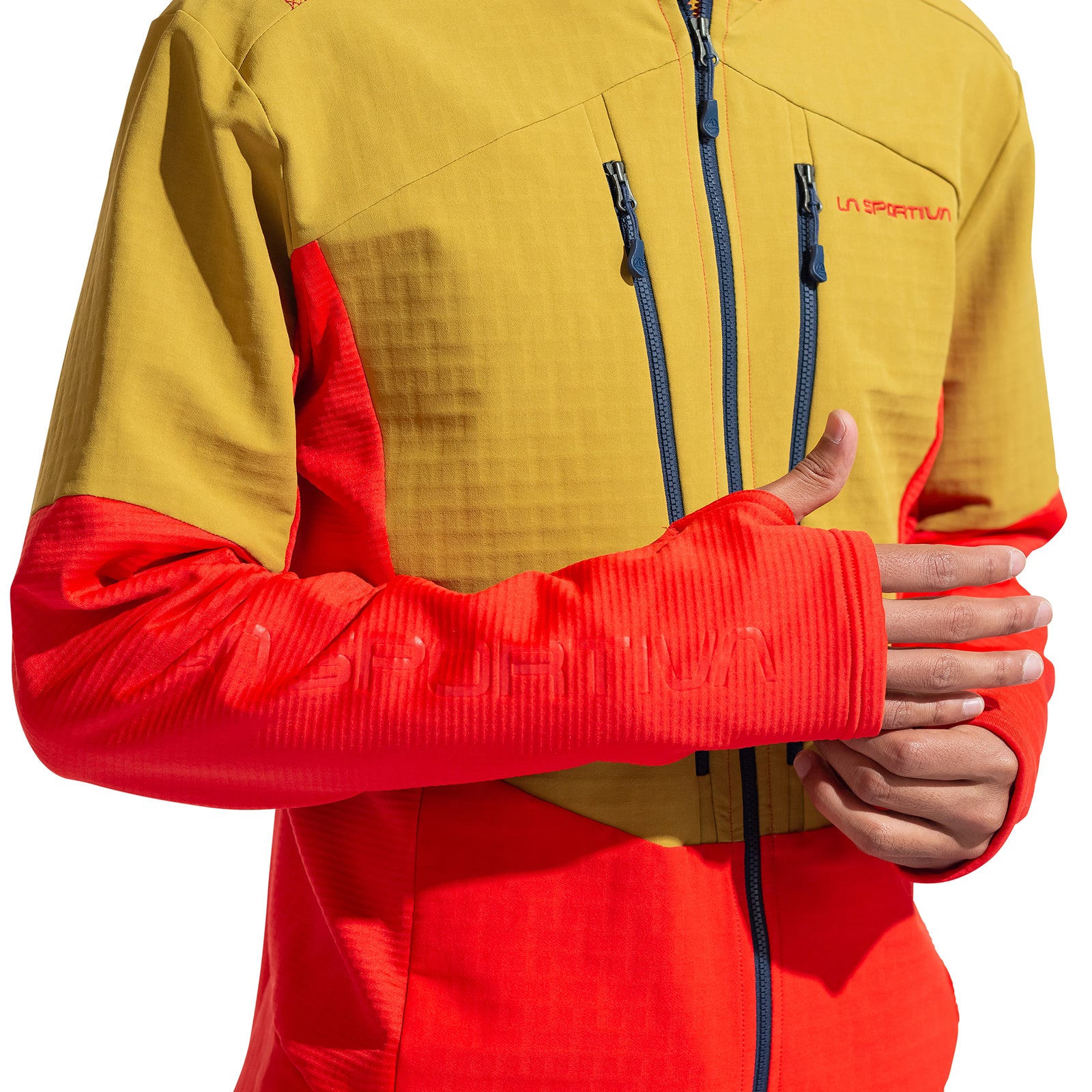 Sweat à capuche technique Session pour homme Savana/Mountain Red Alt View #5
