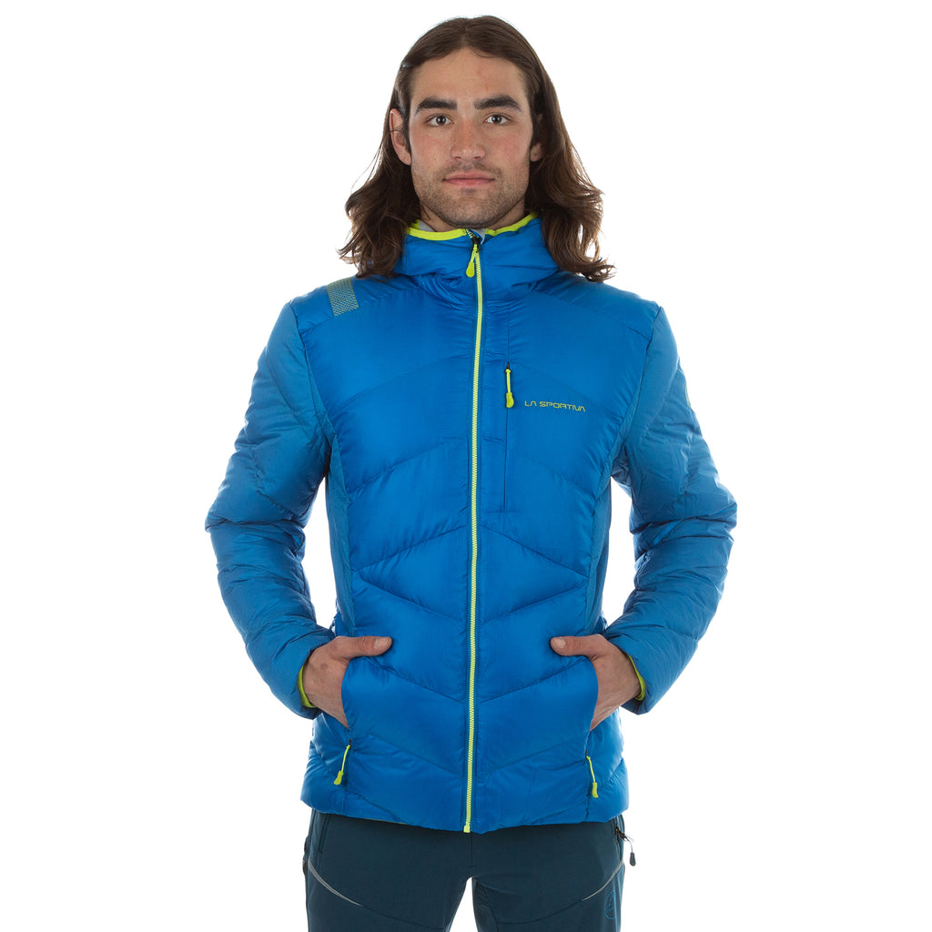Bivouac Down Jacket Men's Electric Blue/Lime Punch Alt View #5
