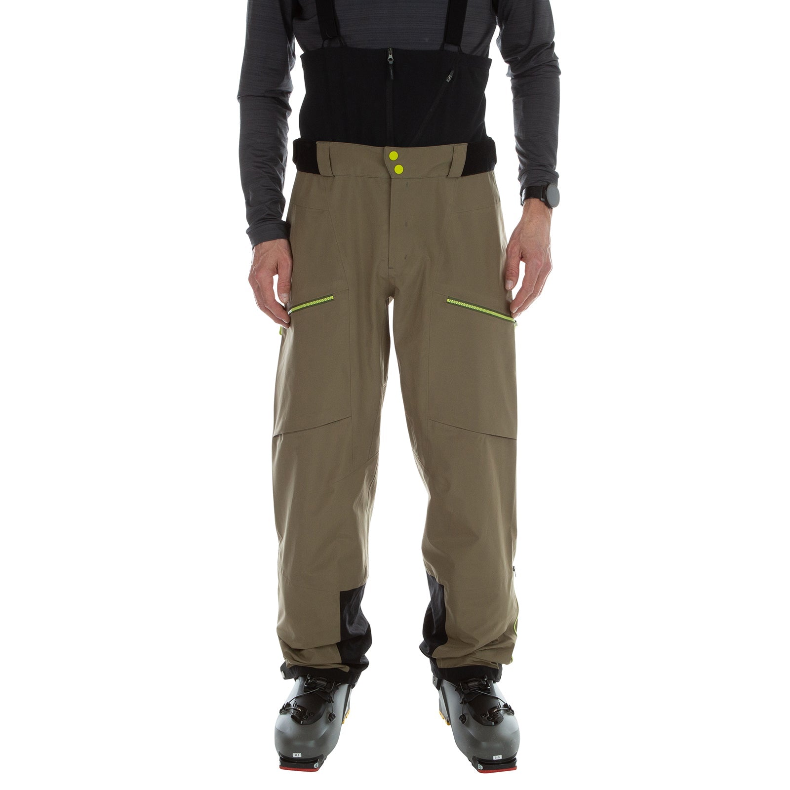 Chaser EVO Shell Bib Pants Men's Turtle/Lime Punch