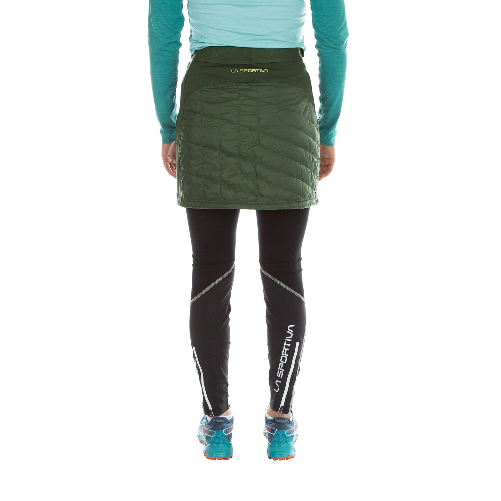 Warm Up Primaloft Skirt Women's Forest/Green Banana Alt View #3
