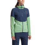 Sweat à capuche technique Session pour femmes Night Sky/Aspen Green Alt View #1