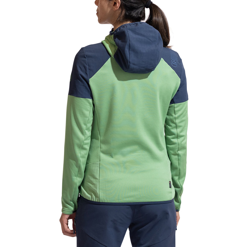 Sweat à capuche technique Session pour femmes Night Sky/Aspen Green Alt View #2
